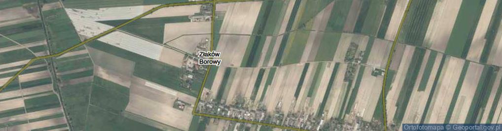 Zdjęcie satelitarne Złaków Borowy ul.